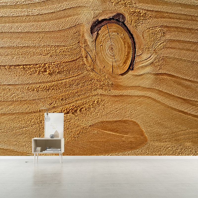 Horizontal Photography Wood Texture Mural Industrial Style for Sleeping Room