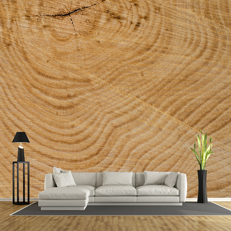 Customized Wood Texture Wall Mural Industrial Style Mildew Resistant for Bathroom