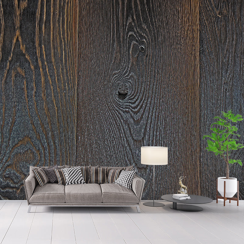 Wood Texture Wall Mural Industrial Style Mildew Resistant Wall Covering