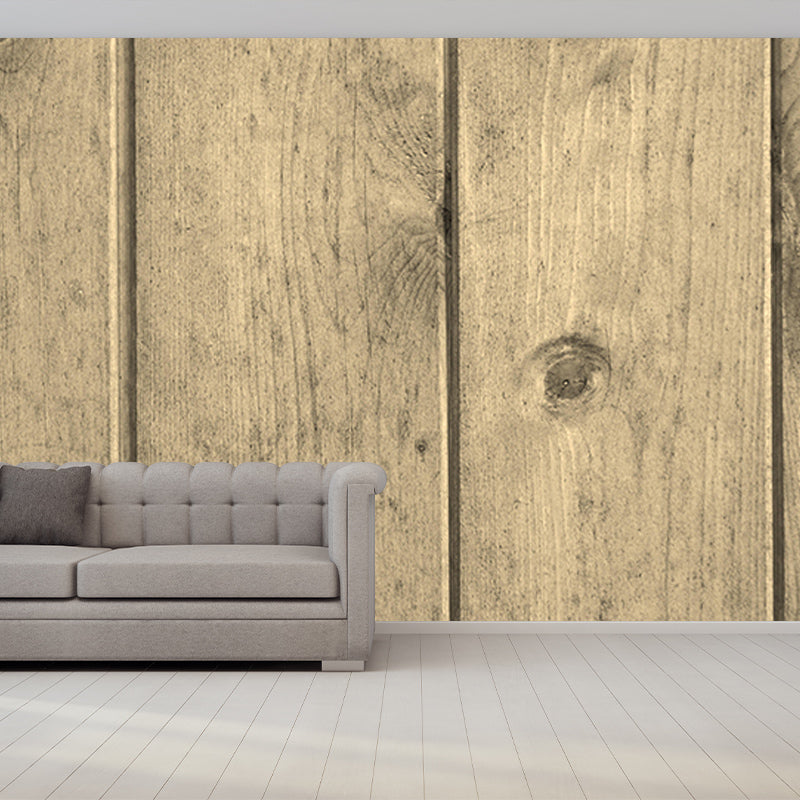Wood Texture Wall Mural Industrial Style Mildew Resistant Wall Covering