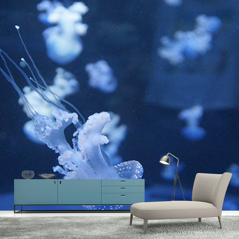 Mysterious Seabed Wall Mural Modern Style Mildew Resistant for Sitting Room