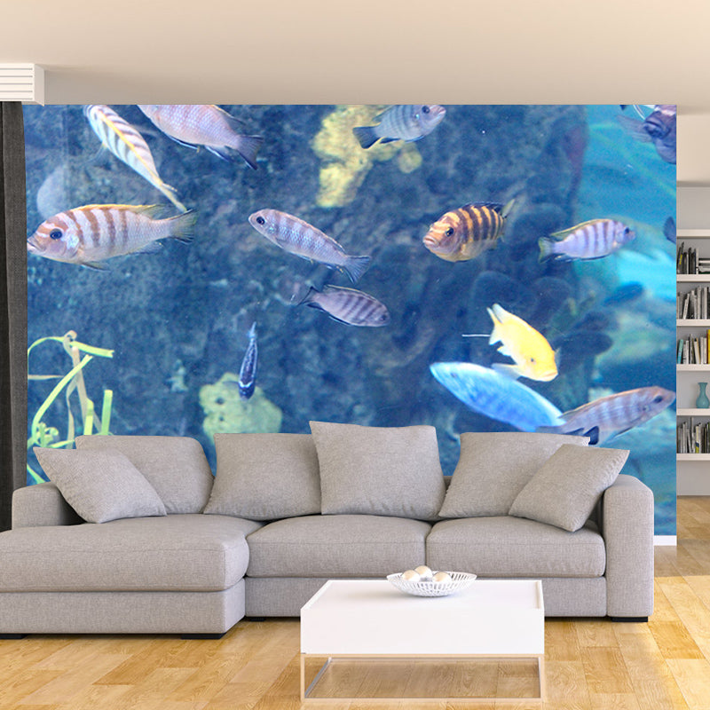 Mysterious Seabed Wall Mural Modern Style Mildew Resistant for Sitting Room
