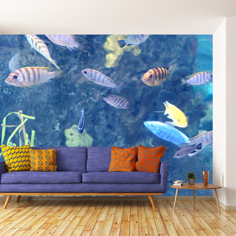 Mysterious Seabed Wall Mural Modern Style Mildew Resistant for Sitting Room
