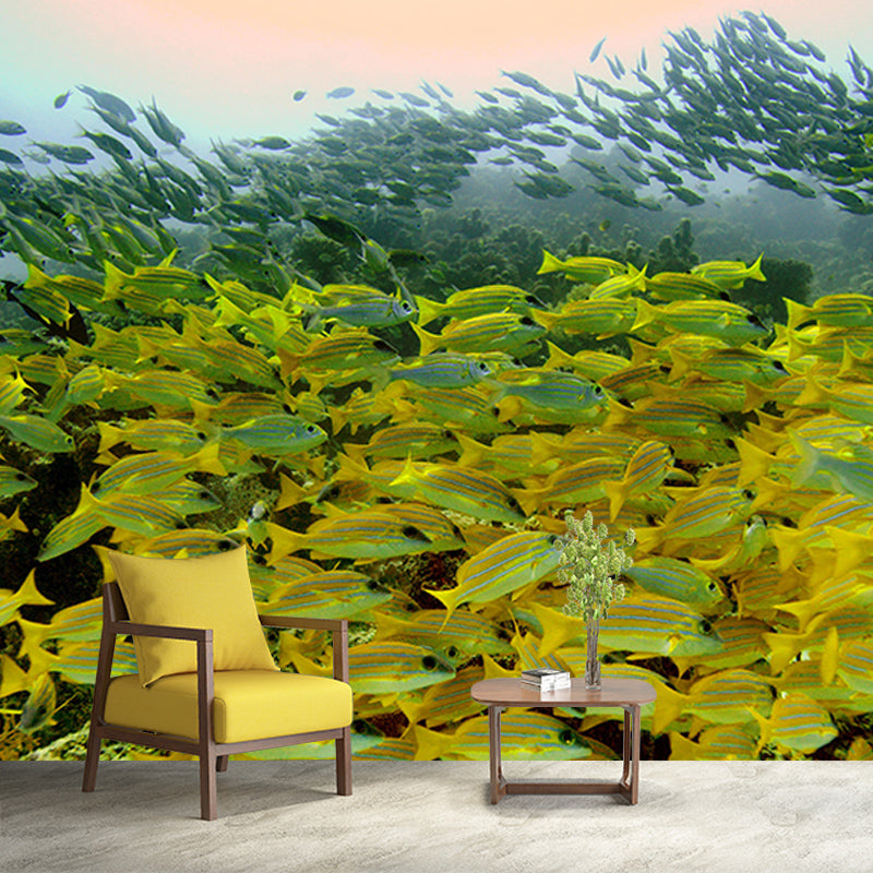 Seabed Wall Mural Mysterious Modern Style Mildew Resistant for Wall Decor