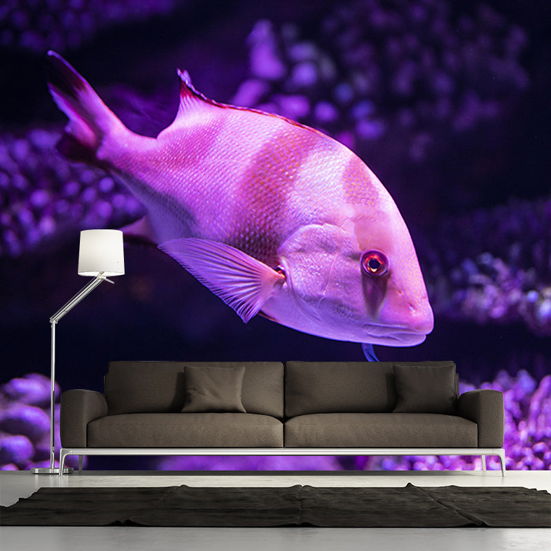 Mysterious Seabed Wall Mural Modern Style Mildew Resistant for Home Decor