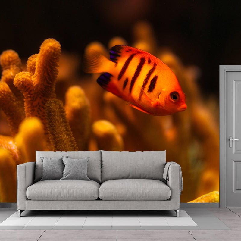 Mysterious Seabed Wall Mural Modern Style Mildew Resistant for Home Decor