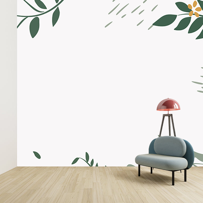 Forest Murals Wallpaper Tropical Style Leaves Murals for Decoration