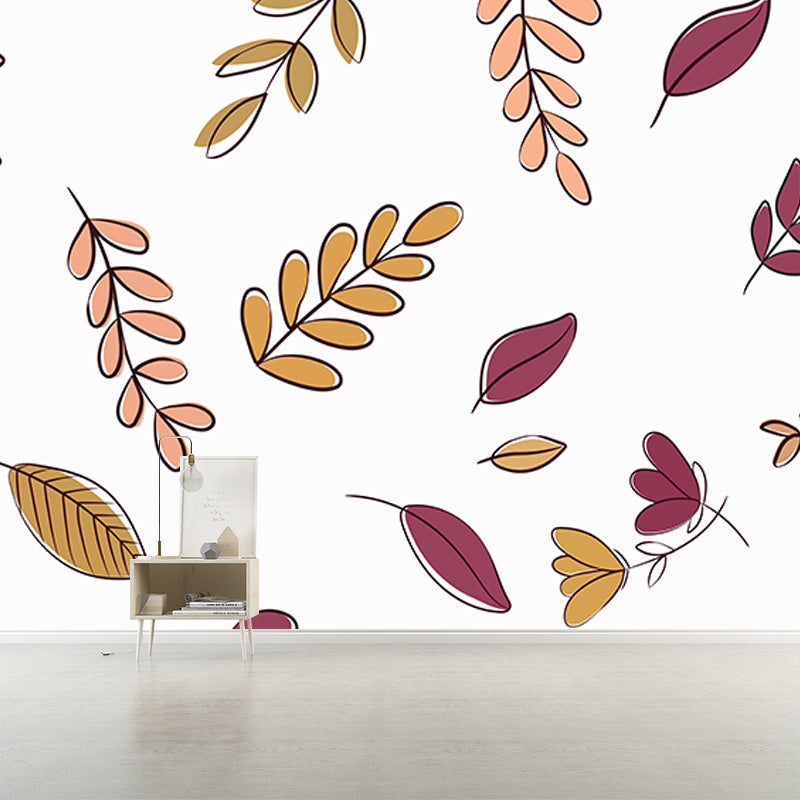 Forest Murals Wallpaper Tropical Style Leaves Murals for Decoration