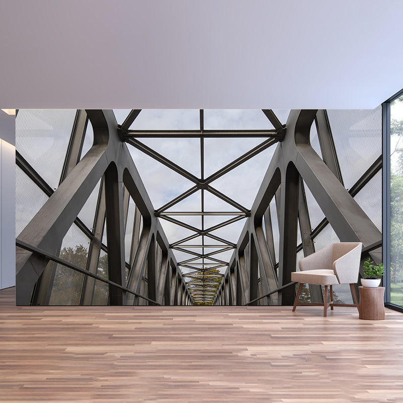 Forest Wooden Mural Wallpaper Industrial Style Space Extension Mural Wall Art