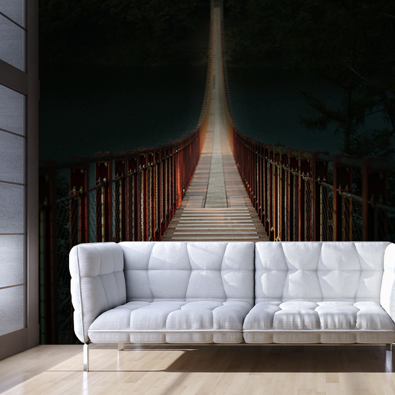 Wooden Nature Mural Industrial Style Space Extension Mural for Home