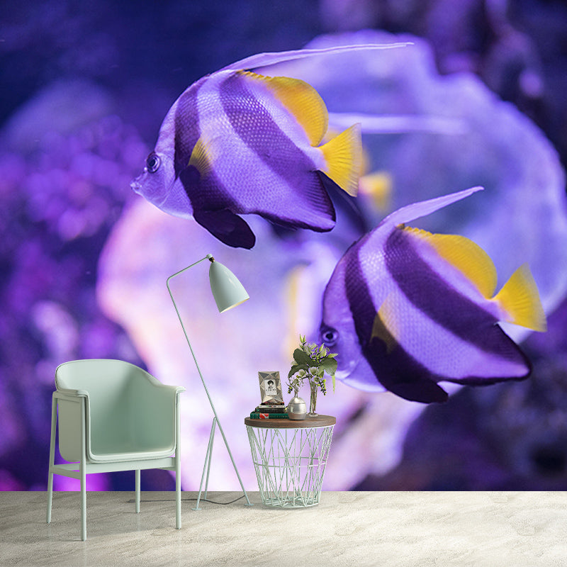 Undersea Environment Friendly Mural Wallpaper Tropical Beach Style Bathroom Wall Mural