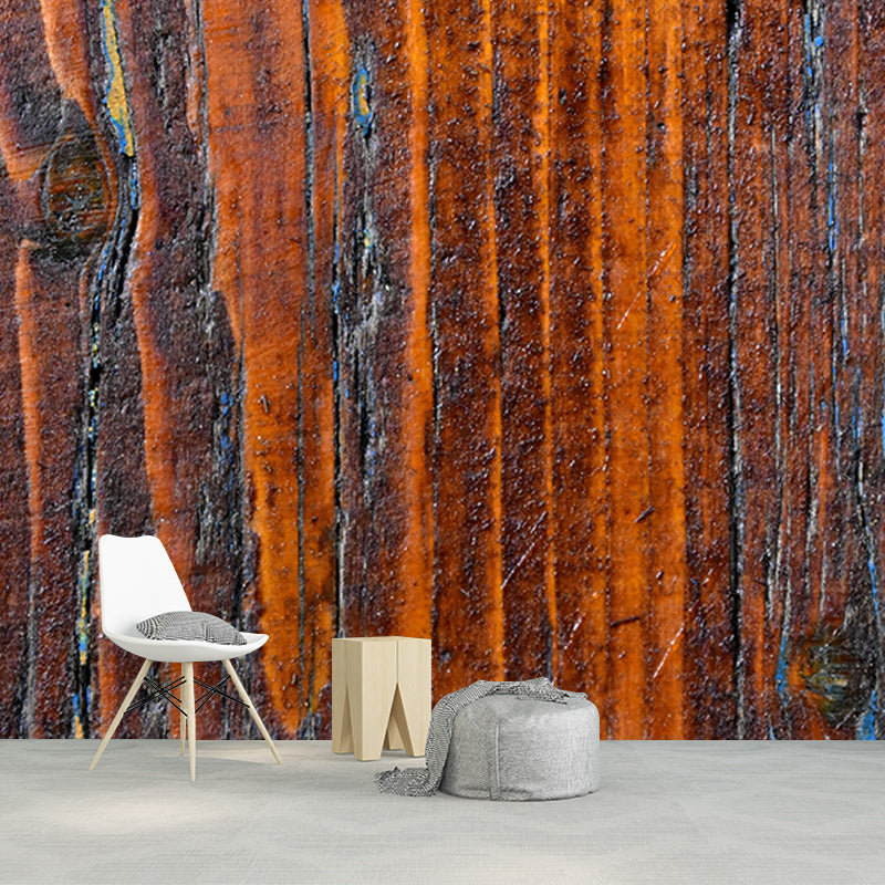 Wooden Style Environment Friendly Mural Industrial Style Wood Texture Mural for Bedroom