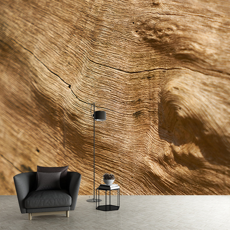 Wooden Style Environment Friendly Mural Industrial Style Wood Texture Mural for Bedroom