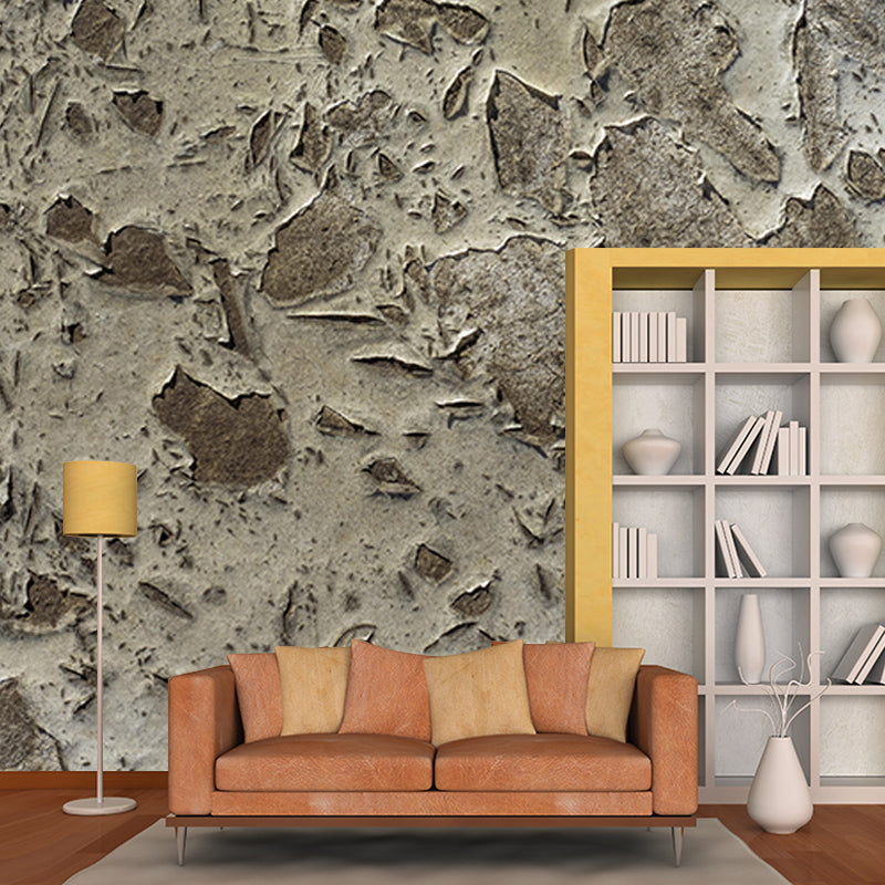 Vivid Nature Mural Wallpaper Industrial Style Wood Texture Mural for Decoration