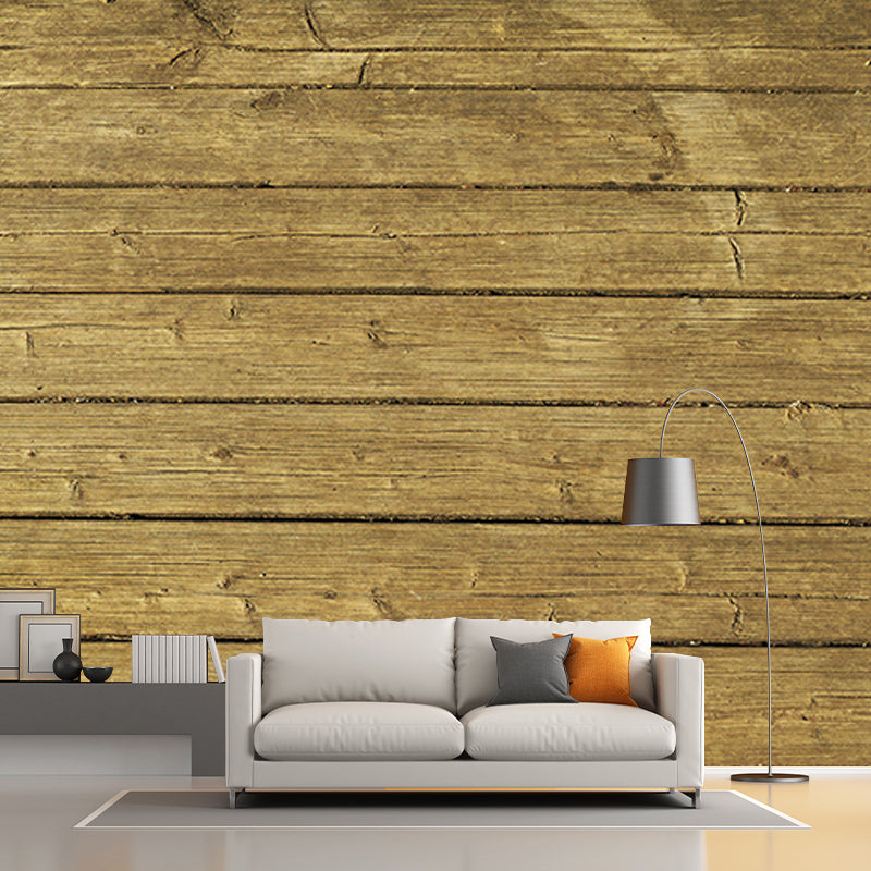 Vivid Nature Mural Wallpaper Industrial Style Wood Texture Mural for Decoration