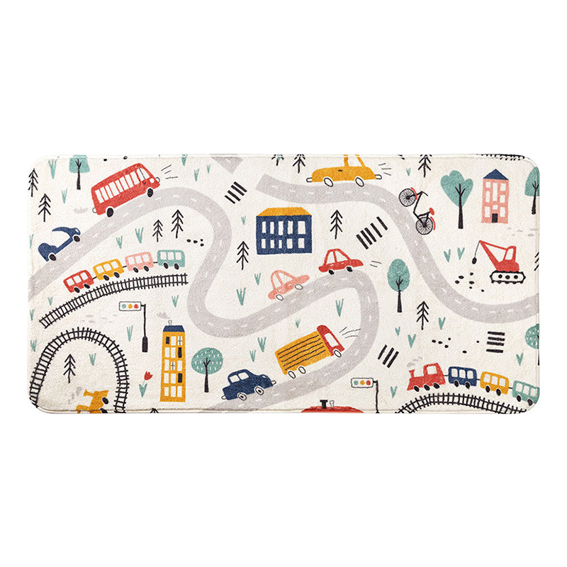 Tapis de couleur de contraste de tapis orange moderne Tapis lavable pour la décoration intérieure