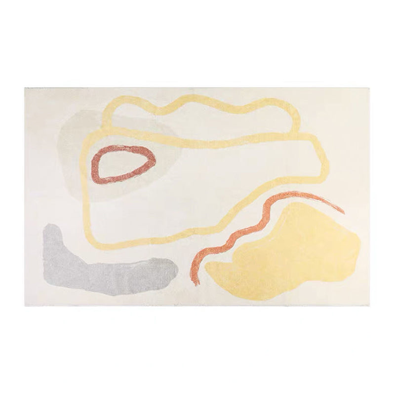 Alfombra de alfombra nórdica de beige alfombra no deslizante alfombra para el salón