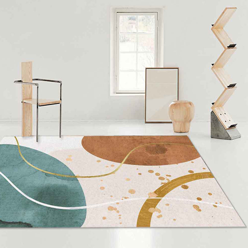 Alfombra artística nórdica marrón bloguero alfombra lavable alfombra para decoración del hogar