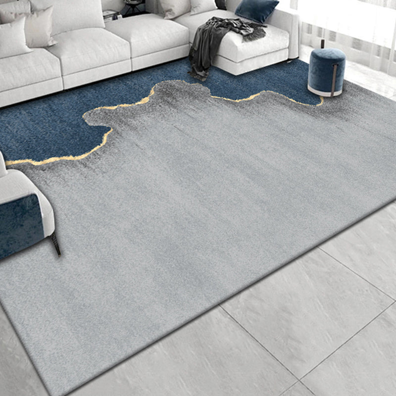 Gray Abstract Pattern Rug Blending Modern Rug Washable Area Rug for Home Decor