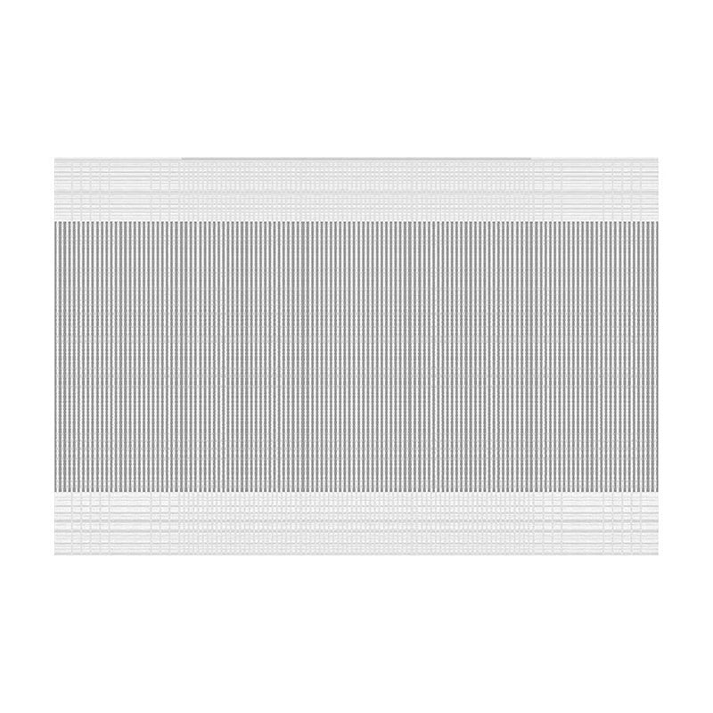Grey Straight Stripe Rug Polyester Simple Rug Non-Slip Backing Rug for Living Room