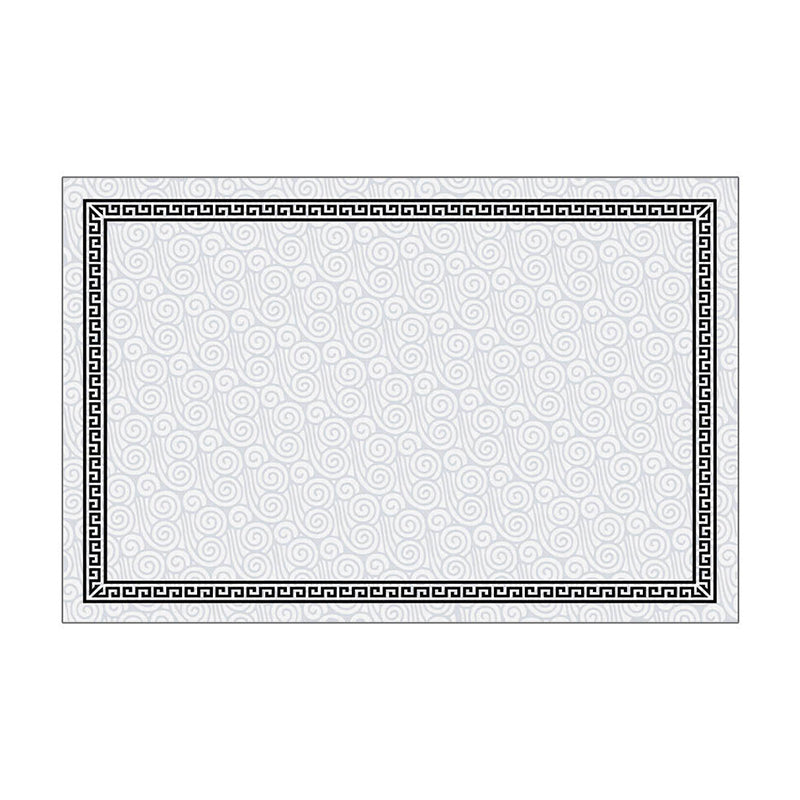 Grey Straight Stripe Rug Polyester Simple Rug Non-Slip Backing Rug for Living Room