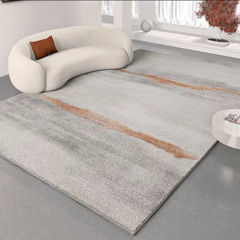 Pewter Modern Carpet Polyester Graphic Carpet Stain Resistant Carpet for Living Room