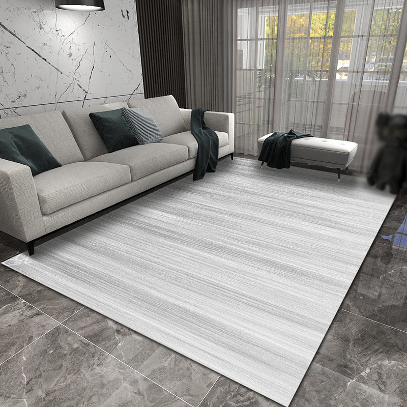 Gray Black Graphic Carpet Polyester Simple Carpet Stain Resistant Carpet for Living Room