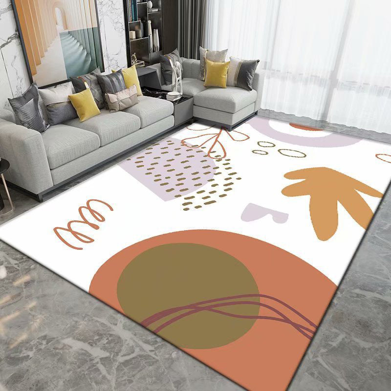 Alfombra de alfombra de poliéster de color naranja alfombra lavable de alfombra para salón para salón