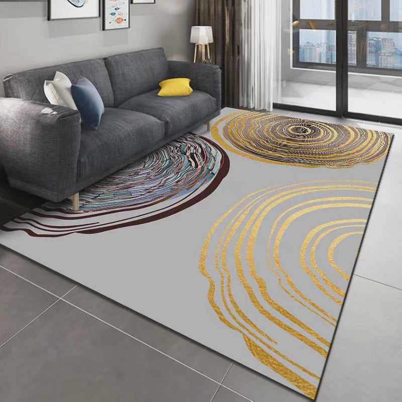 Modern Artistic Pattern Carpet Polyester Indoor Rug Non-Slip Backing Area Carpet for Home Decoration