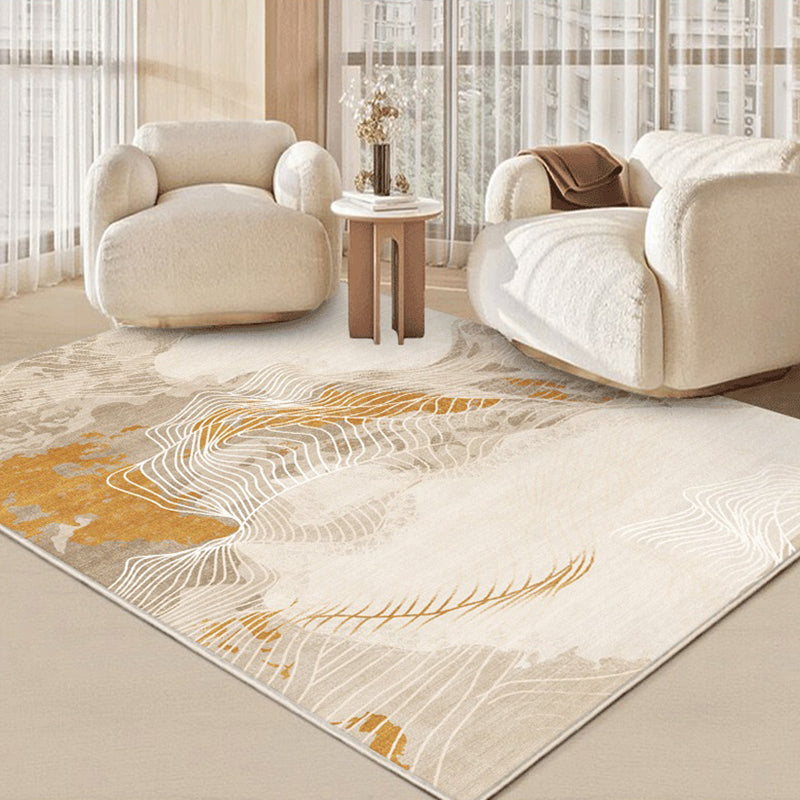 Minimalist Rectangle Printed Rug Polyester Indoor Rug Stain Resistant Carpet for Home Decoration