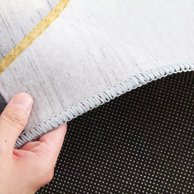 Minimalist Rectangle Printed Rug Polyester Indoor Rug Stain Resistant Carpet for Home Decoration