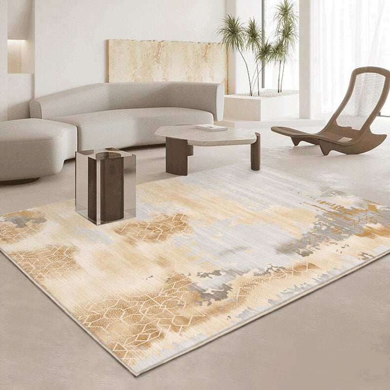 Minimalist Rectangle Printed Rug Polyester Indoor Rug Stain Resistant Carpet for Home Decoration