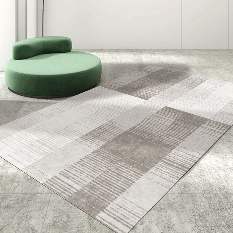 Minimalist Rectangle Printed Rug Polyester Indoor Rug Stain Resistant Carpet for Home Decoration