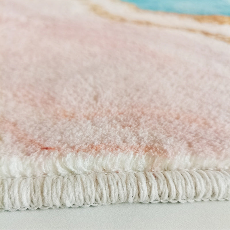 Purple Simple Rug Polyester Chromatic Stripe Rug Washable Rug for Living Room