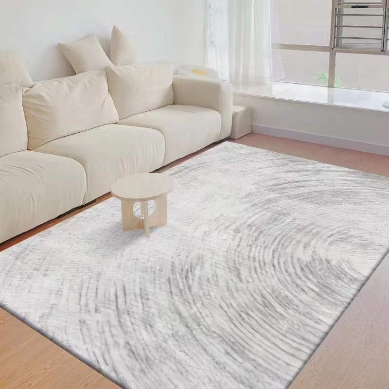 Modern Curve Lines Pattern Indoor Carpet Polyester Area Rug Washable Carpet for Home Decoration