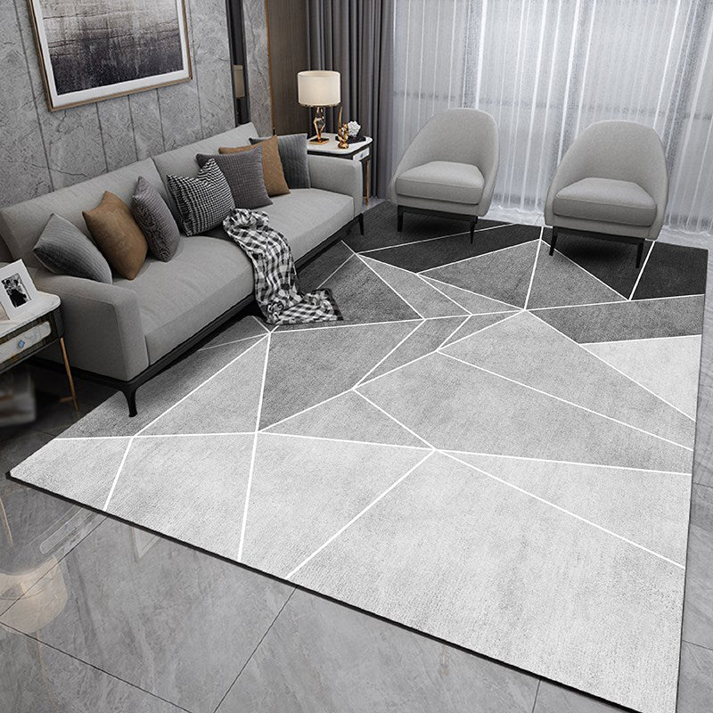 Simplicidad Patrón gráfico de la alfombra Alfombra de área de poliéster Alfombra de interior sin deslizamiento para sala de estar para sala de estar