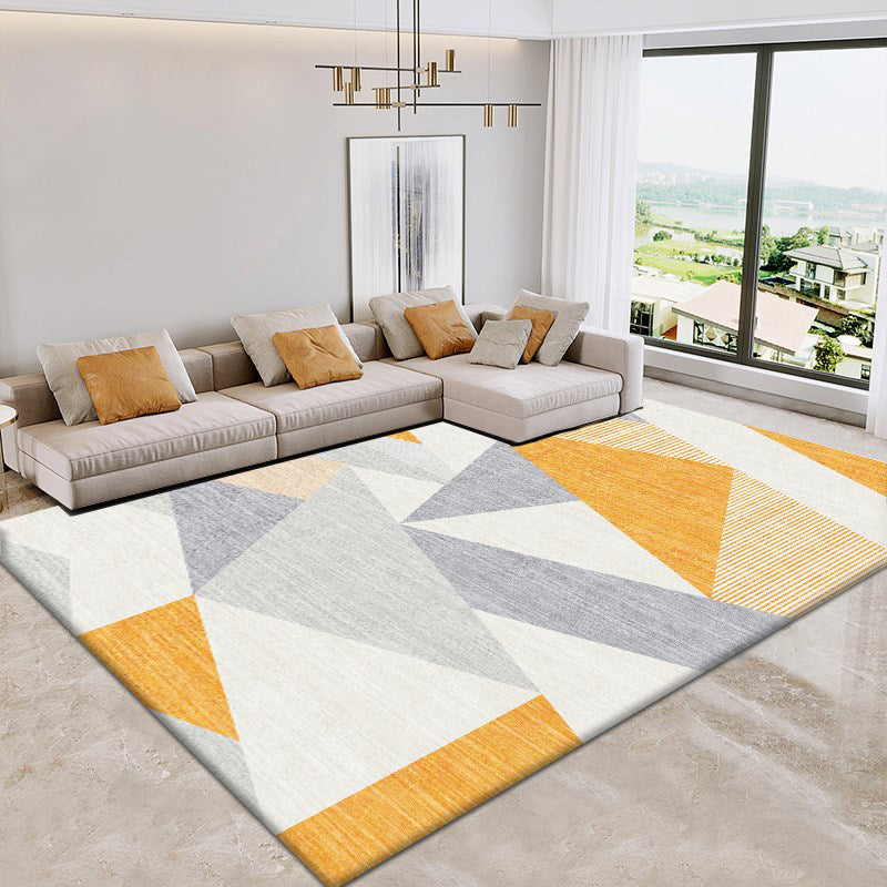 Simplicidad Patrón gráfico de la alfombra Alfombra de área de poliéster Alfombra de interior sin deslizamiento para sala de estar para sala de estar