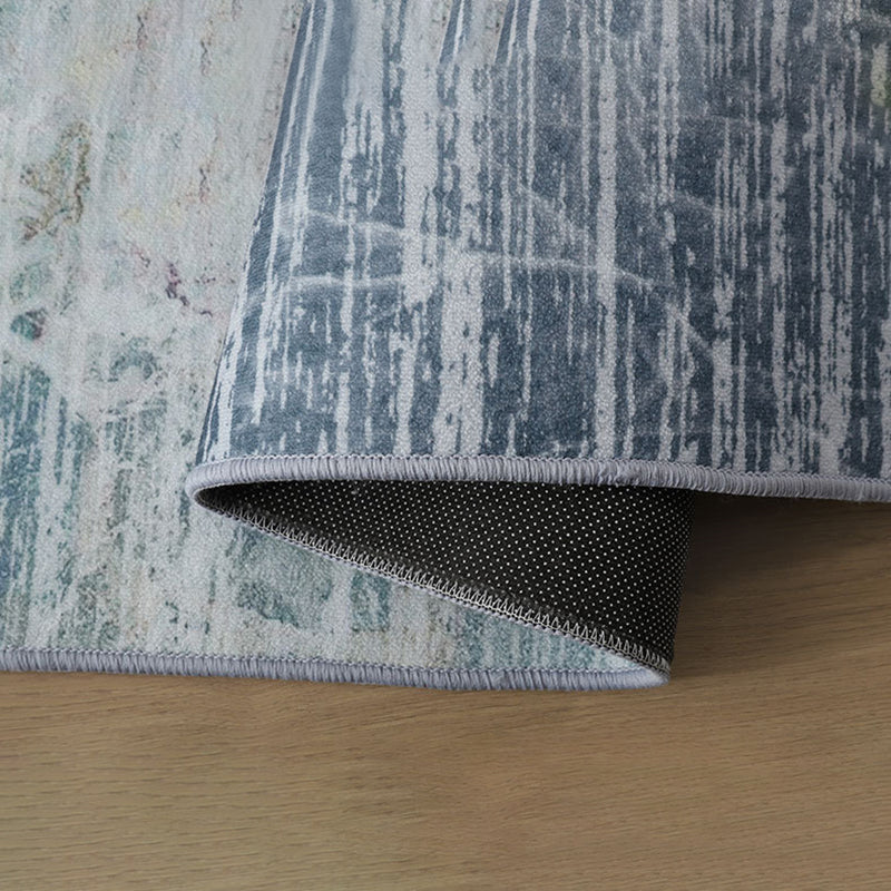 Purple Modern Rug Polyester Color Piece Rug Stain Resistant Rug for Living Room