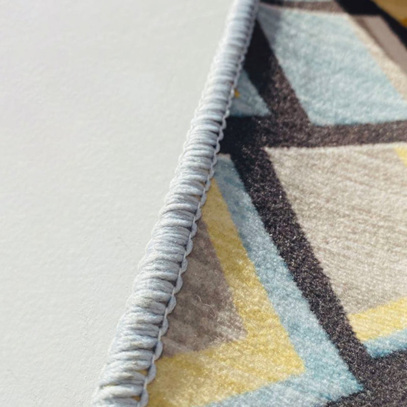 Alfombra de poliamera de color azul claro alfombra de interior de ciervo para sala de estar para sala de estar