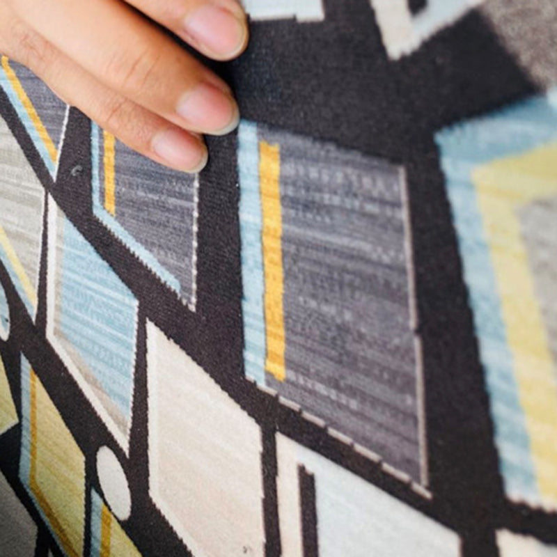 Alfombra de poliamera de color azul claro alfombra de interior de ciervo para sala de estar para sala de estar