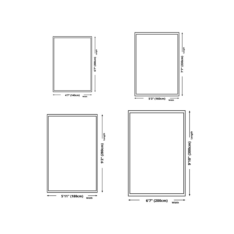 Green Modern Indoor Rug Polyester Grid Rug Non-Slip Backing Rug for Home Decor