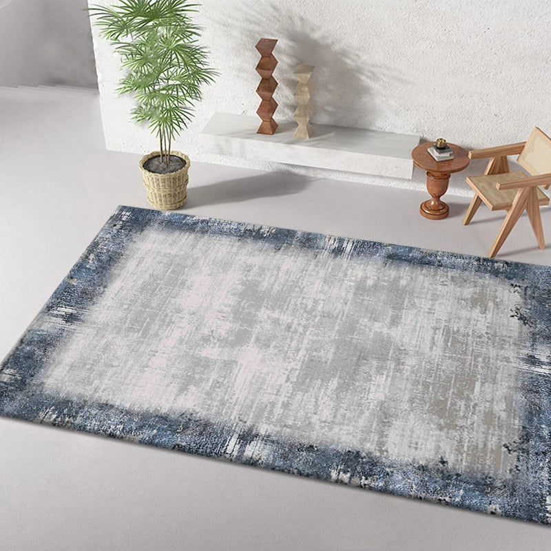 Light Grey Simple Rug Blending Line Indoor Rug Stain Resistant Rug for Home Decor