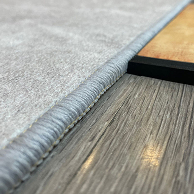 Light Grey Simple Rug Blending Line Indoor Rug Stain Resistant Rug for Home Decor