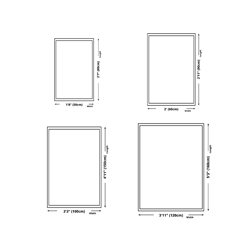 Dark Orange Modern Rug Polyester Grid Indoor Rug Non-Slip Backing Rug for Living Room