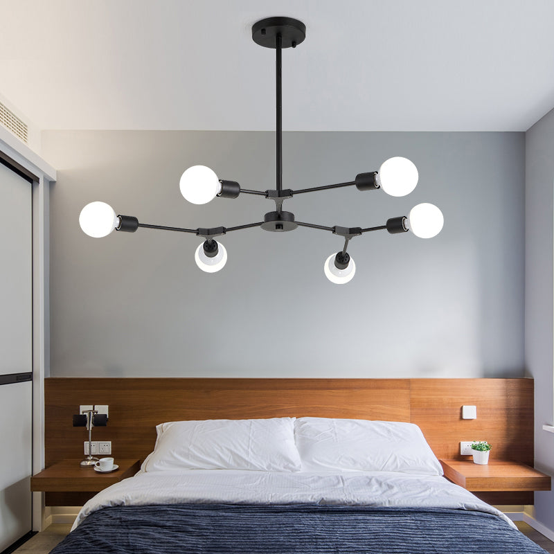 Postmodern Pendant Lamp Adjustable Metal Living Room Chandelier Lamp