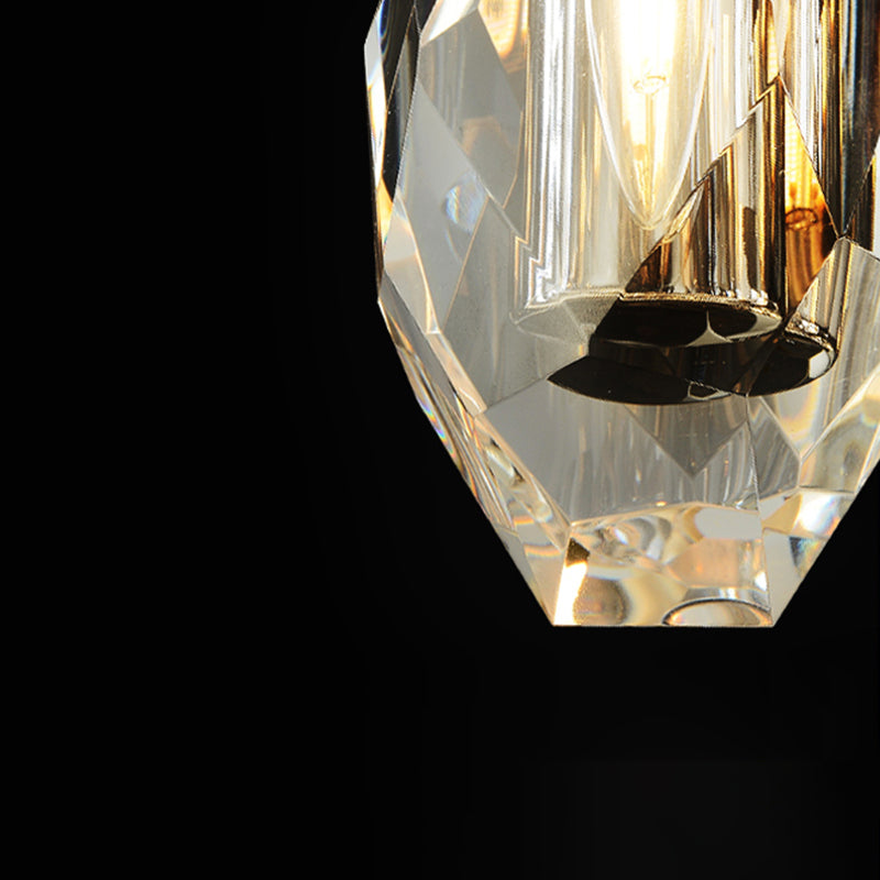 Crystal Geométric Pendant Light Modern Model Affigie Simplicité Légères suspendues 1 Lumière