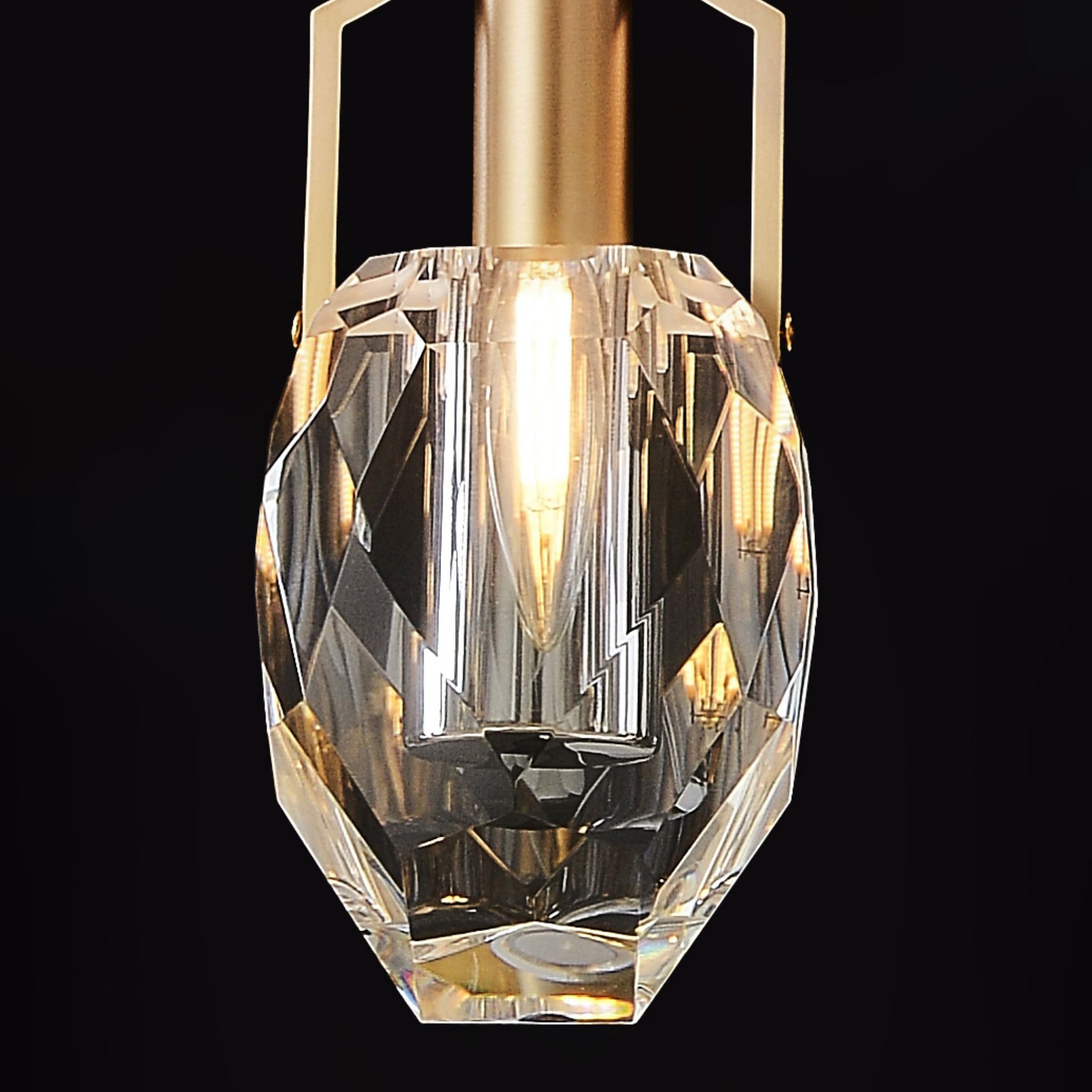 Crystal Geométric Pendant Light Modern Model Affigie Simplicité Légères suspendues 1 Lumière