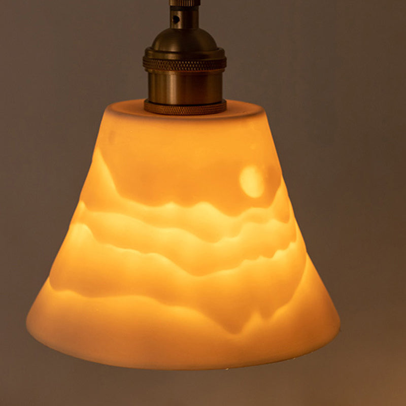 Application murale à tête simple contemporaine blanc cérame en céramique mural luminaire monté