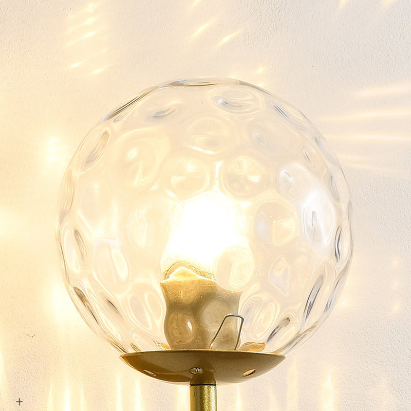 Contemporary Single Head Wall Sconce Glass Ball Shade Wall Mounted Light for Living Room