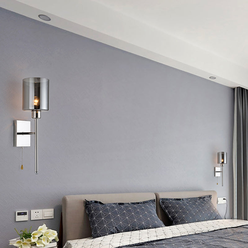 Contemporary 1 Head Wall Sconce Metal Wall Mounted Light Fixture for Living Room